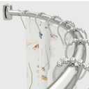 Chrsouly Adjustable Curved Shower Rod, 42-72 inches Extra Wide Shower Curtain Rod, Rust proof, Premium Stainless Steel, Curved Shower Curtain Rod for Bathroom, Need to Drill, Nickel