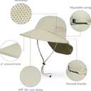 Sunday Afternoons Sport Hat, UPF 50+ Large Brim Women's Sun Hat for Women with Neck Flap, UV Protection - Hiking Gardening Bucket SPF Sunhat, Packable, Ponytail-Friendly, Tan Speckles, L/ XL