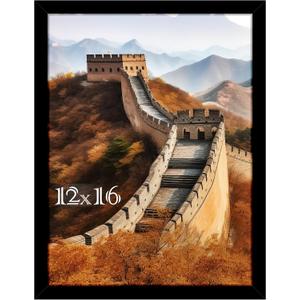 Picrit 12x16 Picture Frame, Photo Frame for Wall Mounting Display, Black