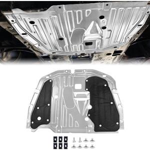 Engine Splash Guard Under Car Shield Cover Board Compatible with Honda Civic 2016-2021 Replacement 74110-TBA-A00 74110TBAA00
