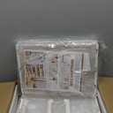 Clear Storage Bins with Lids - 4 Tier Plastic Bins with Wheels, Stackable Storage Bin, Closet Organizers Box for Bedroom, Living Room, 23 QT Folding Box with Magnetic door (White)