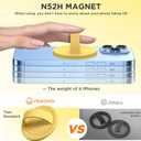 Upgraded Magnetic Phone Grip, Compatible with MagSafe, Silicone Comfy Removable Loop Grip, Phone Grip Finger Ring Holder for Back of Phone for iPhone Pro Max/Plus/16/15/14/13/12, Yellow