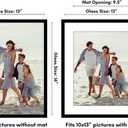 Americanflat 13x16 Picture Frame with Polished Plexiglass - Use as 10x13 Frame with Mat or Display 13x16 Photo Without Mat - Streamline Collection - Thin Border Picture Frames for Wall - Black