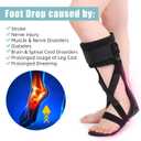 Medical AFO Foot Drop Brace Ankle Foot Orthosis Drop Foot Stabilizer Support for Walking with Shoe for Men and Women for Stroke, MS, Hemiplegia Foot Drop, ALS (XL-Right)