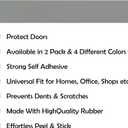 Rubber Bond Kick Plates (2 Pack) 6" x 33" - Effortless Peel & Stick - Prevents Dents & Scratches - Self-Adhesive & Universal Fit (Grey)