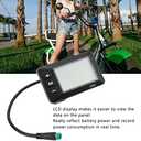 Computer, 5 Pin Waterproof Plug Speedometer and Odometer with Backlight Display Real Time Speed Display 5 Gears Control LCD Display Screen for Electric, Scooters