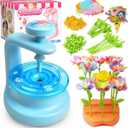 VNLINA DIY Fabric Flower Bouquets Toys Crafts for Girls, Arts and Crafts for Kids Ages 4-8 8-12, Perfect Holiday Party Activity Toy, Birthday Gifts for Girl (Blue)