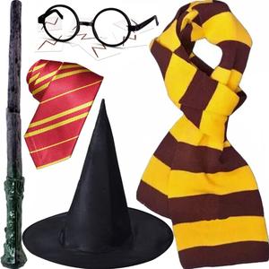 15Pcs Tie Costume Striped Scarf Necktie Wand Wizard Glasses Hat Lightning Bolt Tattoos Halloween Cosplay Party Supplies Accessories for Kids and Adults 15Pcs Tie Costume Striped Scarf Necktie Wand Wizard Glasses Hat Lightning Bolt Tattoos Halloween Cosplay Party Supplies Accessories for Kids and Adults