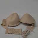 YANDW Strapless Lightly Padded Full Figured Coverage Bra Clear Back Multiway Invisible Straps Backless Brassiere for Women (44D, Nude)