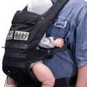 Ergonomic Lumbar Support Baby Carrier for Infants to Toddlers (8-33 lbs), Cozy and Lightweight Military Baby Carrier for Big and Tall Parents- Black