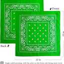 4 Pack 100% Cotton Bandanas 22x22 inches - Multi-Purpose Square Scarfs for Men & Women, Headbands, Face Cover