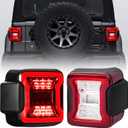 Clear Lens LED Tail Lights Compatible with Jeep Wrangler JL 2018-2026, Pair