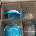 Anchor Hocking SnugFitTM Round Food Storage Containers with Lids (4-Piece, 4-cup, Teal, oven-safe)