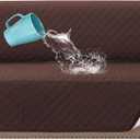 H.VERSAILTEX Couch Cover, Sofa Covers for 3 Cushion Couch, Dog Couch Cover Protector, Furniture Covers for Pets, 100% Waterproof Cover with Non-Skid Backing & Elastic Straps(Sofa, Chocolate)