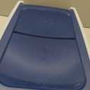 IRIS USA Cat Litter Box XX-Large Open Top with High Sided Walls Tall Scatter Shield Scoop Included Easy Clean Plastic Pan for Big Cats Kittens Multi-Cat Households 30"L x 20"W x 14"H Navy