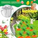 Silipull 12 Set Easter Yard Carrot Decorations Garden Stake Fade Resistant Carrot Yard Stake Outdoor Plastic Rustic Sign for Easter Home Lawn Spring Party Supplies 2026 Upgraded Quality Material