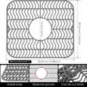 2Pack Kitchen Sink Protectors Silicone Sink Protectors Plastic 13" X 11" Dish Rack Protect From Stains Damage Scratches Dishwasher Safe For Kitchen (Grey 2PCS)