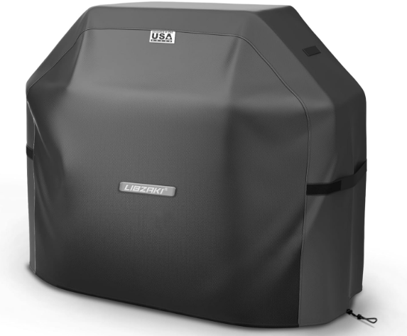 LIBZAKI Grill Cover 420D Waterproof, Weather Resistant, Rip-Proof, Anti-UV, Fade Resistant,Gas Grill Cover for Weber,Char Broil,Nexgrill Grills, etc.48 inches