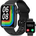 Smart Watches for Men Women 1.83" HD Display Activity Fitness Tracker Smartwatches for Android iOS Phones with Bluetooth Call/Heart Rate/Blood Pressure/Sleep Monitor/100+ Sport/IP67 Waterproof, Black
