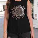 Plus Size Tops for Women Sleeveless Summer Tank Top Loose Fit Casual Tunics Shirts 2026 (Black)
