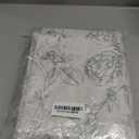 Renaiss 42 x 63 Inch Grey Floral Curtains for Bedroom Living Room Linen Texture Rose Flower Print Window Treatment Decorative Curtain Thermal Insulated Privacy Rod Pocket Window Drapes 2 Panels