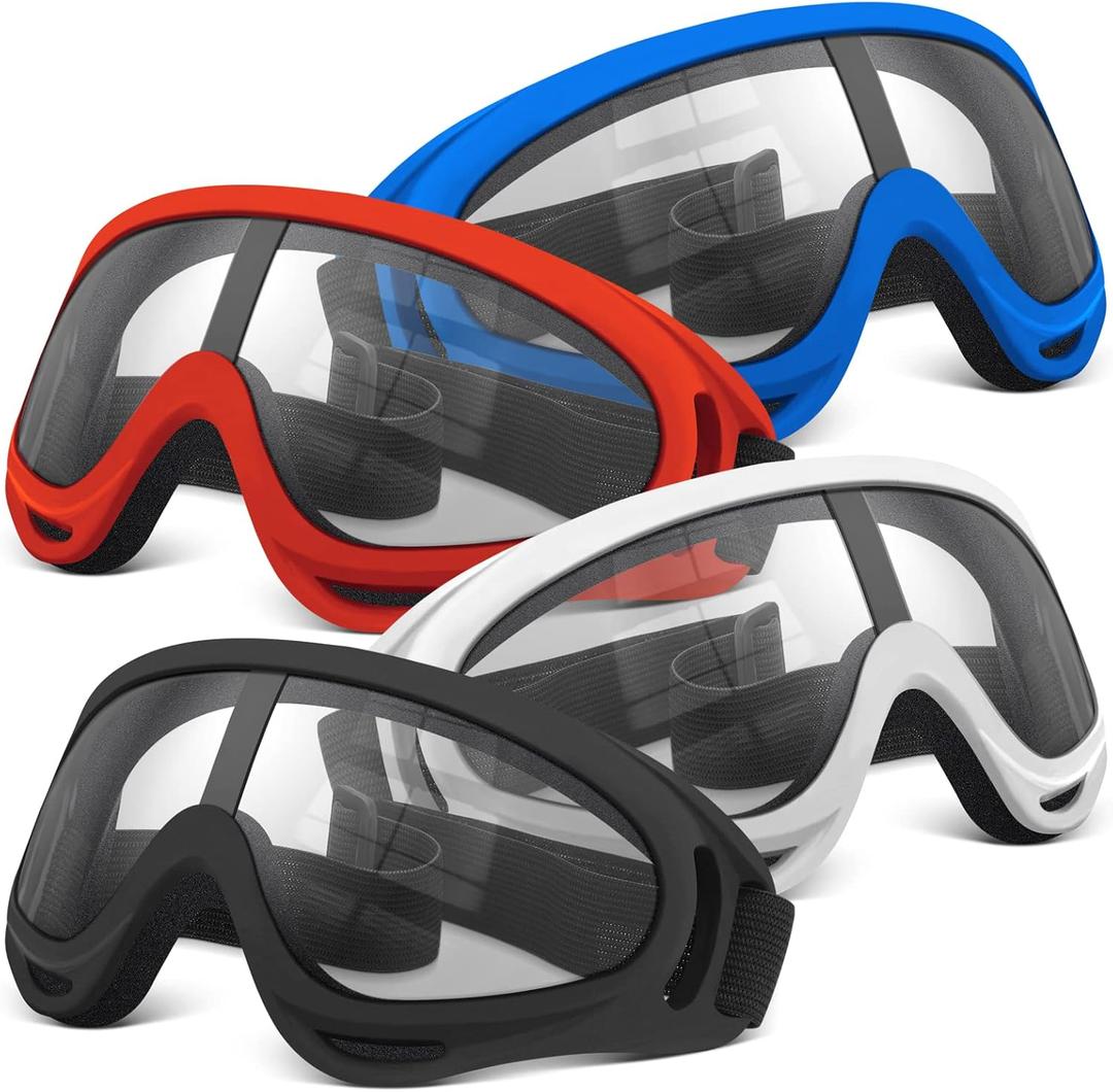 POKONBOY 4 Pack Protective Goggles Safety Glasses Eyewear Compatible with Nerf Guns for Kids Teens Game Battle