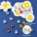 Gythara 28 pcs 7 Styles Round with Polka Dot Theme Lampwork Glass Beads Rondelle Abacus Loose Beads for DIY Jewelry Necklace Bracelets Earring Keychain Craft Decor