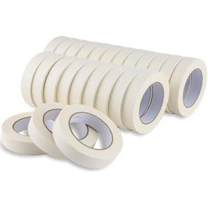 Lichamp Masking Tape 1 inch, 24 Pack General Purpose Beige White Masking Tape, 1 inch x 55 Yards x 24 Rolls (1320 Total Yards)