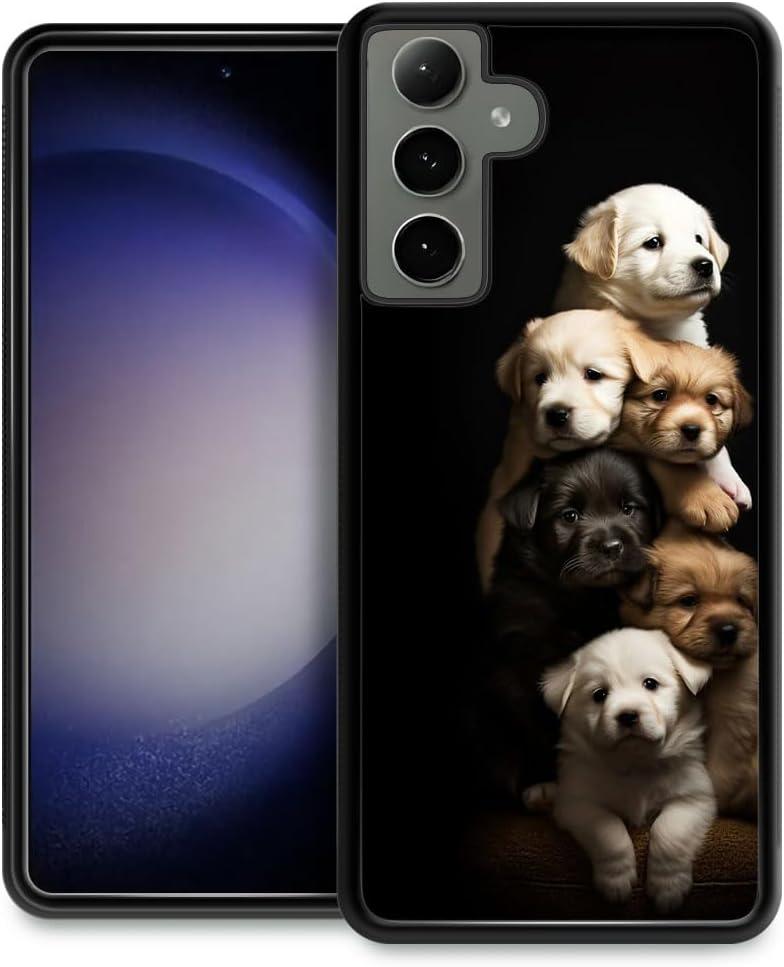 Compatible with Samsung Galaxy A15 5G Case, Pattern Design Hard PC Back Cover Non-Slip Soft TPU Protective Case for Samsung Galaxy A15 5G for Women 6.5inch-Cute Little Dogs