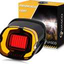 QUASCO LED Strobe Brake Tail Light Rear Turn Signals Smoked Taillight Compatible with Harley Dyna Sportster Road King Electra Glide Heritage Softail Fatboy Touring