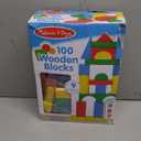 Melissa & Doug Wooden Building Blocks, 100-Piece Set of Sorting & Stacking Toys in 4 Colors and 9 Shapes, Classic Toddler Toys for Girls & Boys Ages 2+ - FSC Certified