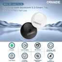 Air-Tags-2 Pack, Smart Air Tracker Tag, Bluetooth Tracker for Apple Find My (iOS Only), Waterproof Key Finder Tracking Device for Kids Keys Luggage Bags Wallets Pets and More - Black&White