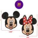 DecoPac Disney's Mickey Mouse and Minnie Mouse Rings, 24 Classic Disney Cupcake Decorations, Cake Toppers For Birthday, Parties, Celebrations - 24 Pack