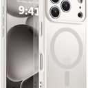 MOCCA Magnetic for iPhone 17 Pro Max Case, (Compatible with Magsafe) (16FT Military Grade Protection) Full Camera Protection Anti-Fingerprint Slim Translucent Matte Phone Cover 6.9",Stone