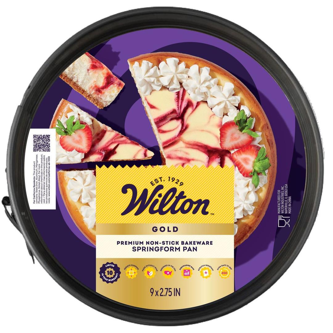 Gold Non-Stick Bakeware Springform Pan, 9 Inch - Wilton