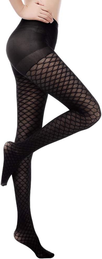 C4N Women's Fishnet Tights Shaping Pantyhose for Women Sheers Slim High-Waist Transparent Fishnet Stockings (Large)