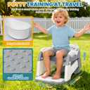 Orzbow Potty Training Seat, Toddler Toilet Seat with Step Stool Ladder, 2-in-1 Toddler Potty Training Toilet Chair for Kids Boys Girls - 5-Level Adjustable Height | Splash Guard | Anti Slip Pad, Grey
