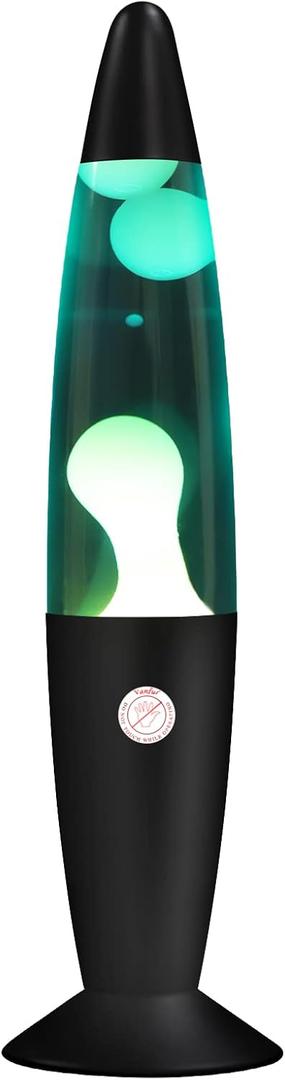 Magma Liquid Motion Lamp with Black Base for Adults Blue Lamps with White Wax for Kids Mood Lamps Perfect Presents for Christmas Thanksgiving Day NightLight with 25W Bulb (13")