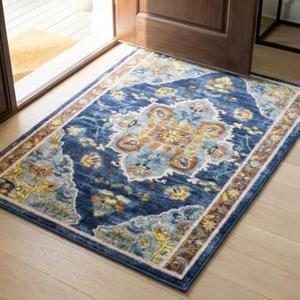 Muddy Mat® Mosaic 2ft x 3ft Washable Area Rugs for Living Room, Bedroom & Dining Room – Modern Soft Low Pile Non Slip Carpet – Pet Friendly Waterproof Foldable Rugs for Home