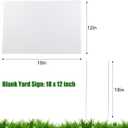 10 Pack 18 x 12 Inches White-Corrugated-Plastic-Yard-Sign-with-Stakes for Birthday, Real Estate Garage Sale Signs, Rent, Guidepost Decorations, Christmas