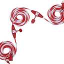 DEWENWILS 25FT Outdoor Extension Cord with Multiple Spaced Outlets Plugs, 16/3 SJTW Power Cord for Outdoor String Lights and Holiday Decorations, Appliances, UL Listed, Candy Cane (red swirl with white)