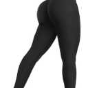 YEOREO Amplify Leggings for Women Seamless Scrunch Leggings Butt Lifting Gym High Waisted Athletic Leggings (Small, Black Marl)