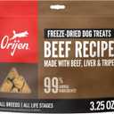 ORIJEN Grain Free High Protein Freeze Dried Dog Treats Ranch-Raised Beef Recipe 3.25oz Bag (3.25 Ounce (Pack of 1))