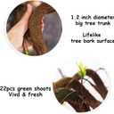 Bendable 63in Artificial Tree Twigs Cane Wood Vine Branches Fake Plants Trunk Garland with Leaves for Home Wedding Garden Wall Hanging Mantel Christmas Thanksgiving Day Decoration
