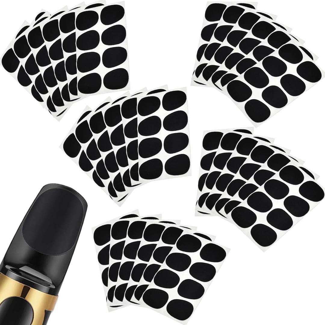 240Pcs Mouthpiece Patches Pads Cushions Saxophone Sax Mouthpiece Patches Pads Cushions Alto/Tenor Saxophone (Black)
