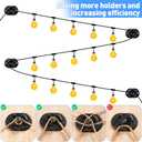 Saillong 8 Pack Heavy Duty String Light Hanging Kit, Weatherproof Hanging Anchors Outdoor Hanger Hooks for Hanging Fairy Lights, Patio Lights, Party Lights, Shade Sails, Black