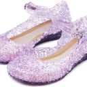 techcity Princess Girls Sandals Dress Up Dance Party Cosplay Jelly Shoes for Kids Toddler Mary Janes 33