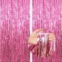4 x 77Pcs Pink Happy Birthday Party Decorations Kit, Happy Birthday Banner, Pink Streamers Tinsel Backdrop, 4 Colors Foil Heart Balloons with 50Pcs Colorful Balloons Party Decor for Girls Women Princess