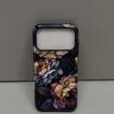 Compatible with iPhone 17 Pro Max Case,Glossy Case All-Round Protection Shockproof Anti-Scratches TPU Cover,Cases for Man Woman-Stained Glass Dark Vintage Floral