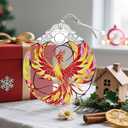 Christmas Ornament, Christmas Decoration, Stained Glass Ornament, Heirloom Keepsakes, Holiday Ornaments, Holiday Presents, Unique Xmas Gifts, Gift Exchange Ornaments, Gift Idea - Phoenix